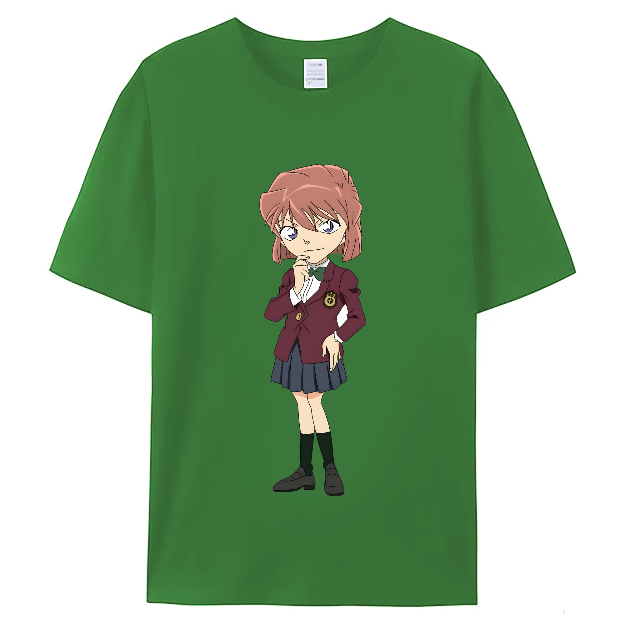 （画像用） 名探偵コナン 灰原 哀 はいばら あい Detective Conan Anita Hailey、Vi Graythorn Haibara Ai レディースカジュアルプリントTシャツ（綿100％）